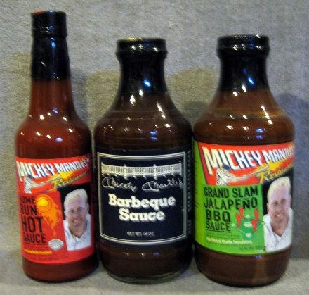 MICKEY MANTLE BBQ SAUCE LOT OF 3