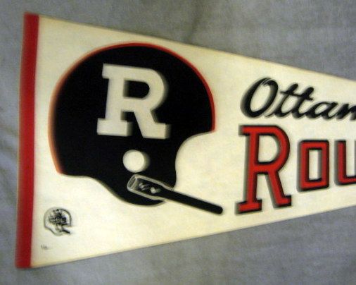 VINTAGE OTTAWA ROUGH RIDERS PENNANT