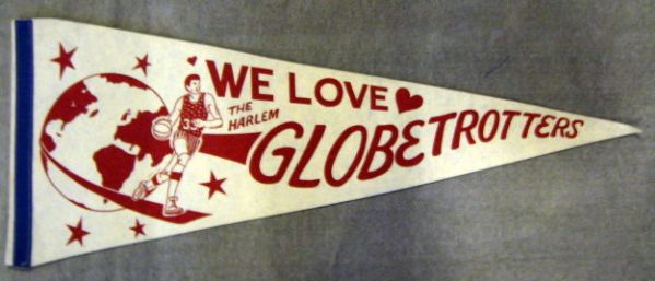 VINTAGE HARLEM GLOBETROTTERS PENNANT