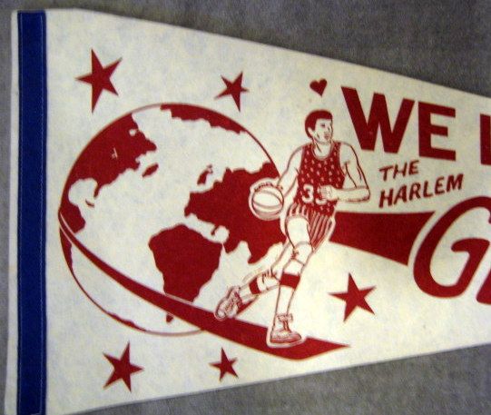 VINTAGE HARLEM GLOBETROTTERS PENNANT