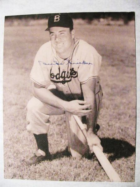 DUKE SNIDER SIGNED PHOTO w/JSA COA