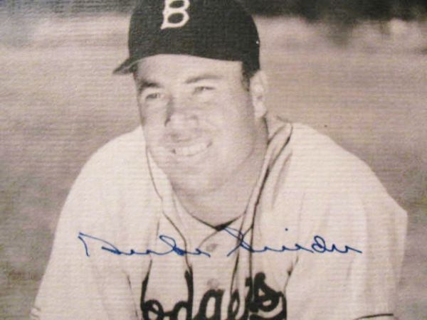 DUKE SNIDER SIGNED PHOTO w/JSA COA