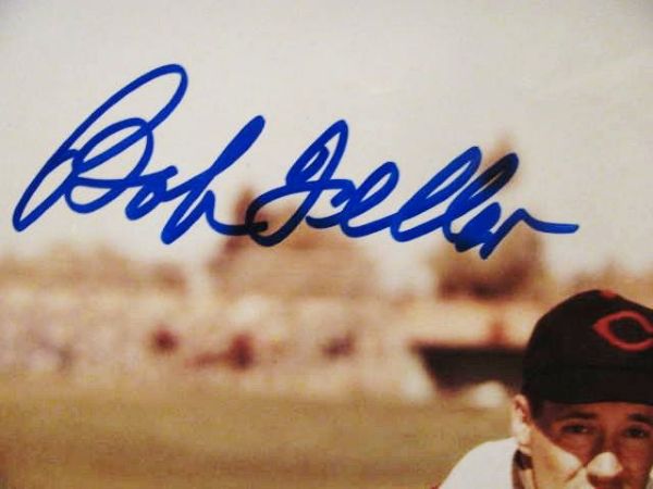 BOB FELLER SIGNED PHOTO w/JSA