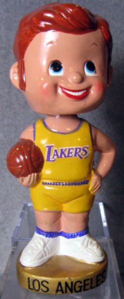 VINTAGE 60's LOS ANGELES LAKERS BOBBING HEAD - WHITE FACE