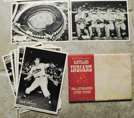 WORLD CHAMPION CLEVELAND INDIANS 1949 PHOTO PACK w/ENVELOPE