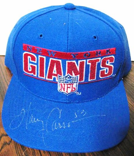 HARRY CARSON #53 SIGNED NY GIANTS CAP w/JSA COA