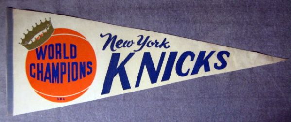 70's NEW YORK KNICKS WORLD CHAMPIONS PENNANT