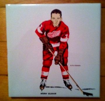 60's NORM ULLMAN DETROIT RED WINGS HOCKEY TILE