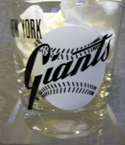 VINTAGE 50's NEW YORK GIANTS LOWBALL GLASS