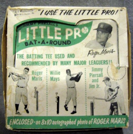 1960 JIMMY PIERSALL'S LITTLE PRO BAT-A-ROUND w / HTF MARIS PHOTO