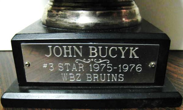JOHN BUCYK 1975-76 BOSTON BRUINS HOCKEY TROPHY