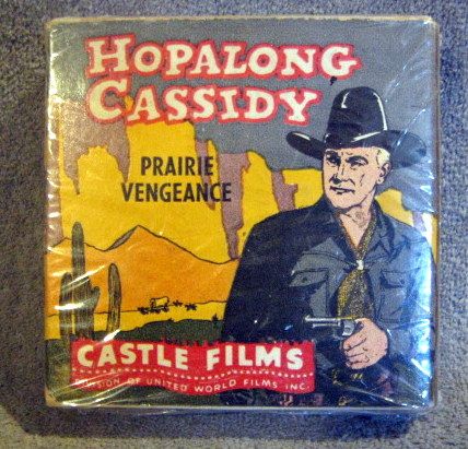 VINTAGE 50's HOPALONG CASSIDY 16MM MOVIE w/PICTURE BOX