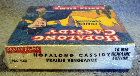 VINTAGE 50's HOPALONG CASSIDY 16MM MOVIE w/PICTURE BOX