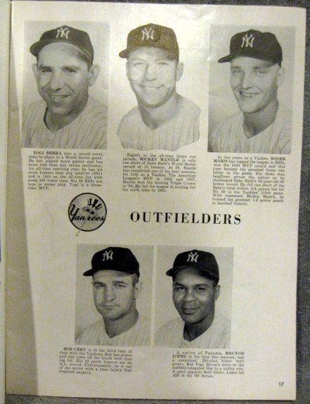 1961 WORLD SERIES PROGRAM - YANKEES VS REDS