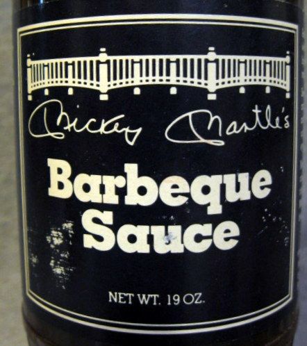 MICKEY MANTLE'S BARBEQUE SAUCE BOTTLE - UNUSED