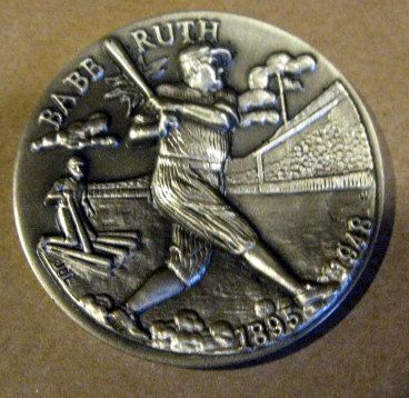 BABE RUTH 1895-1948 HALL OF FAME COMMEMORATIVE COIN   