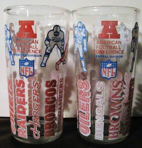 2 WELCH's  AFC GLASSES
