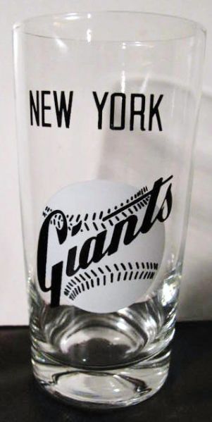 VINTAGE 50's NEW YORK GIANTS DRINKING GLASS
