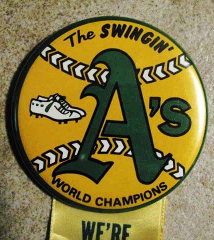 1973 OAKLAND A's WORLD CHAMPIONS PIN 