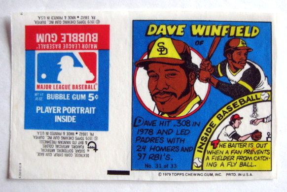 1979 TOPPS BASEBALL CARD WRAPPERS - 3 - ROSE/RYAN/WINFIELD