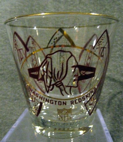 VINTAGE 60's WASHINGTON REDSKINS HEDY GLASS - RARE!