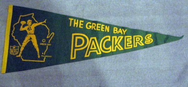 60's GREEN BAY PACKERS PENNANT 