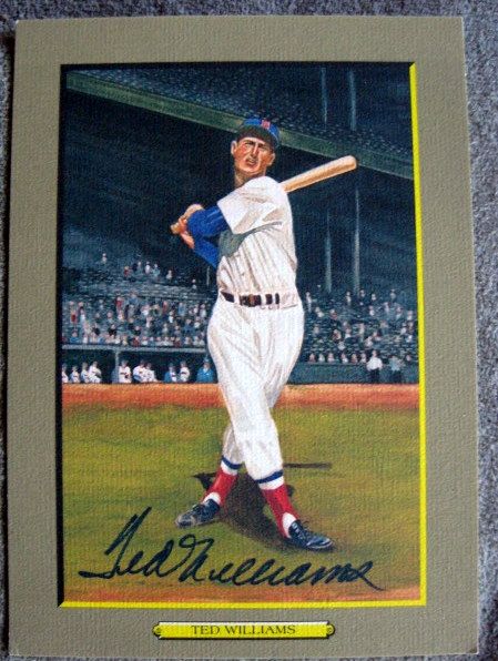 TED WILLIAMS SIGNED PEREZ-STEELE GREAT MOMENTS CARD