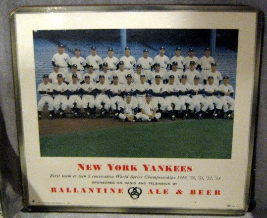 1954 NEW YORK YANKEES 5 CONSECUTIVE WORLD SERIES CHAMPIONSHIPS PLAQUE