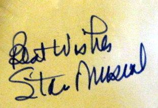 STAN MUSIAL SIGNED INDEX CARD - GAI AUTHENTIC