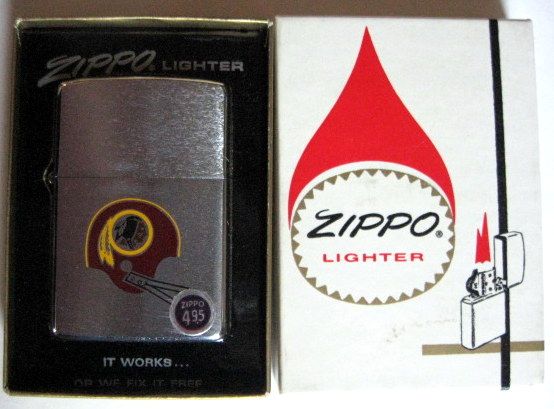 VINTAGE 70's WASHINGTON REDSKINS LIGHTER w/BOX