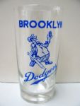 VINTAGE BROOKLYN DODGERS EXTRA LARGE DRINKING GLASS 