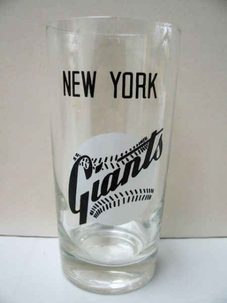 VINTAGE 50's NEW YORK GIANTS EXTRA LARGE DRINKING GLASS