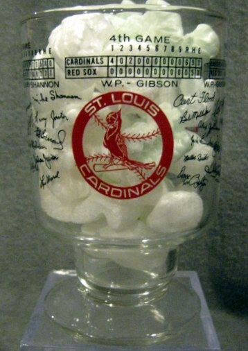 1967 ST. LOUIS CARDINALS WORLD CHAMPIONS GLASS
