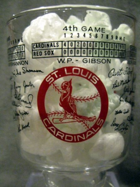 1967 ST. LOUIS CARDINALS WORLD CHAMPIONS GLASS