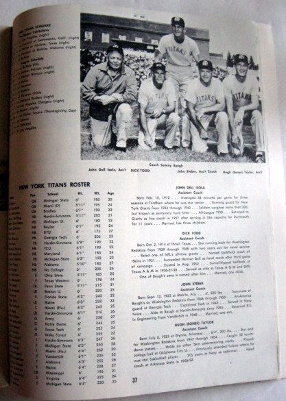 1960 AFL YEARBOOK - FIRST YEAR OF LEAGUE!
