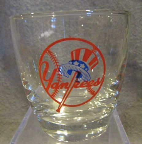 50's NEW YORK YANKEES  OLD FASHIONED STYLE GLASS