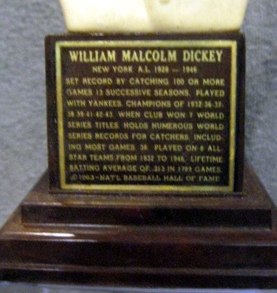 1963 BILL DICKEY HALL OF FAME  STATUE/ BUST