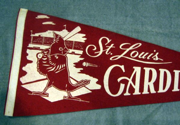 VINTAGE LOT OF 2 ST. LOUIS CARDINALS PENNANTS