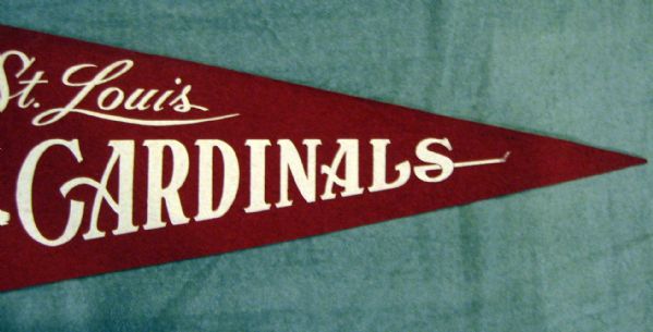 VINTAGE LOT OF 2 ST. LOUIS CARDINALS PENNANTS