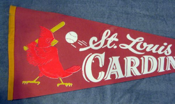 VINTAGE LOT OF 2 ST. LOUIS CARDINALS PENNANTS