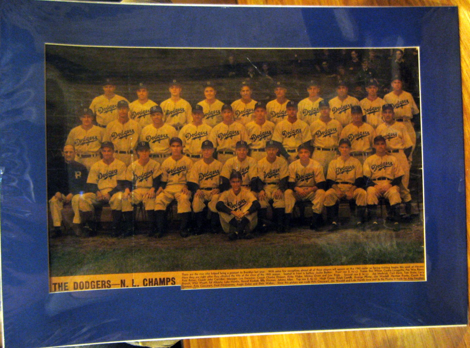 Lot - 1941 BROOKLYN DODGERS TEAM SIGNED PHOTOGRAPH