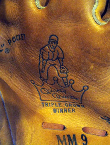 VINTAGE MICKEY MANTLE TRIPLE CROWN MM9 RAWLINGS GLOVE