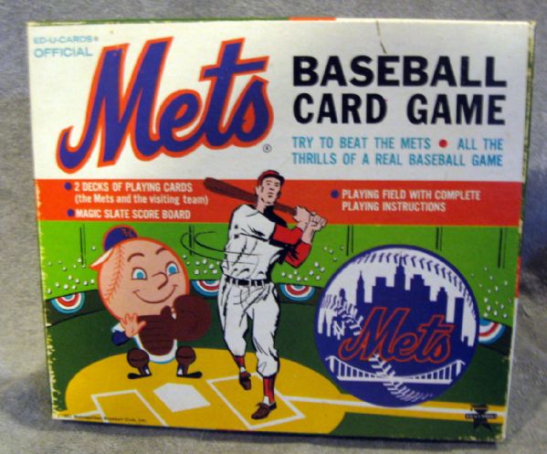 VINTAGE 60's NEW YORK METS BASEBALL CARD GAME - UNPLAYED CONDITION
