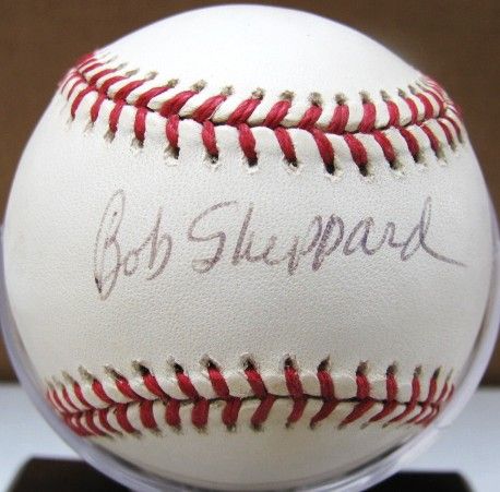 BOB SHEPPARD SIGNED BASEBALL w/JSA LOA