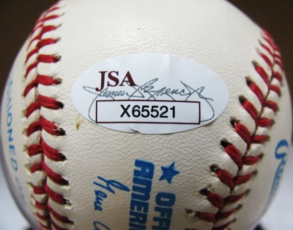 BOB SHEPPARD SIGNED BASEBALL w/JSA LOA