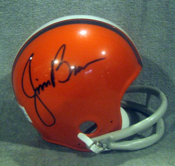 JIM BROWN SIGNED mini CLEVELAND BROWNS HELMET