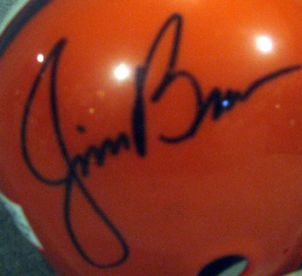 JIM BROWN SIGNED mini CLEVELAND BROWNS HELMET