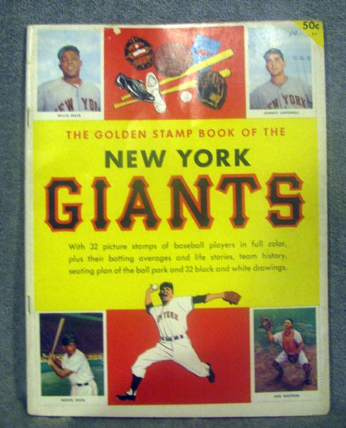 1955 NEW YORK GIANTS STAMP BOOK