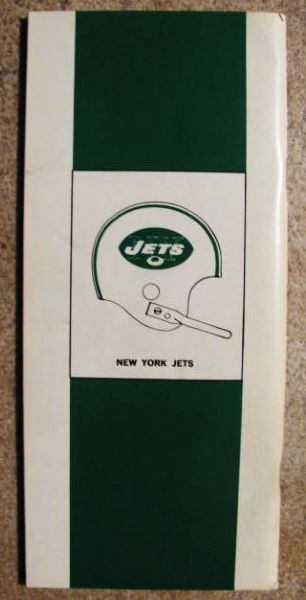 1969 NEW YORK JETS WORLD CHAMPIONS AFL MEDIA GUIDE 