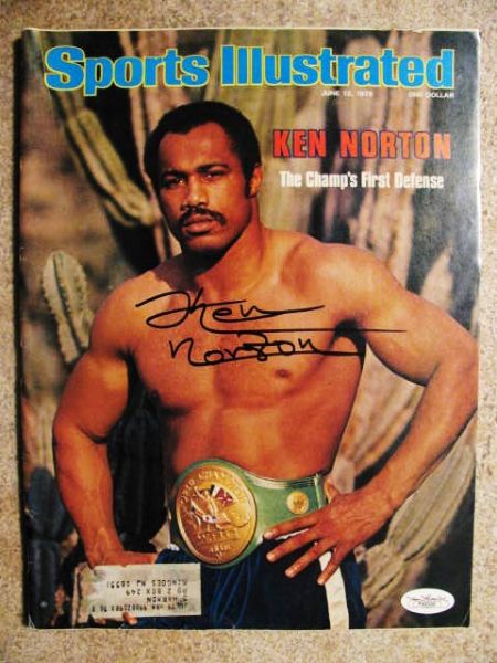 KEN NORTON SIGNED SI MAGAZINE w/JSA COA